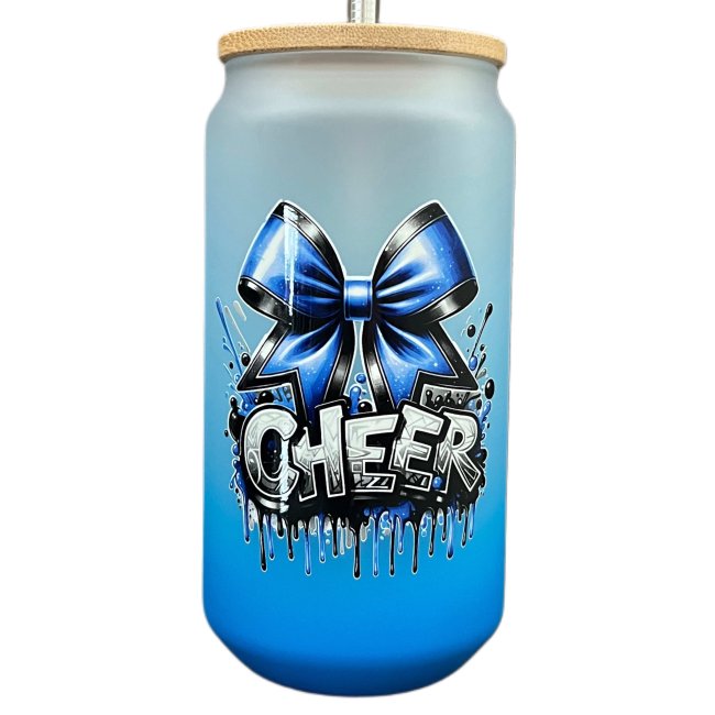 Glas 18oz transulent blau - Design Cheer